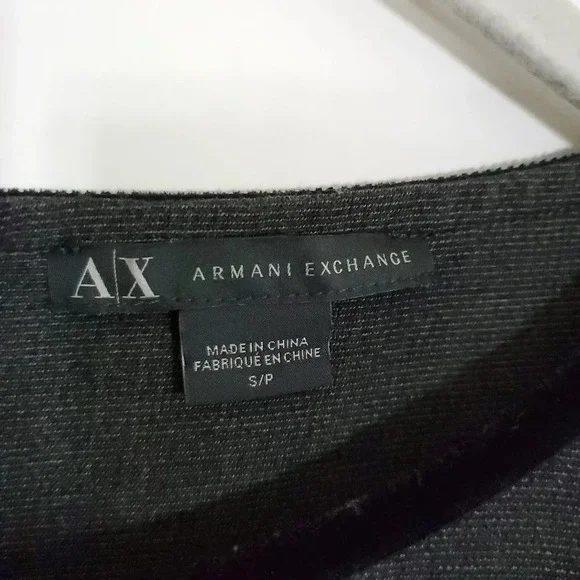 Armani Exchange Dress Women's Size Small Gray Black Knee Length 3/4 Sleeve - Picture 3 of 12